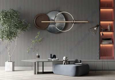 现代茶几组合3D模型下载